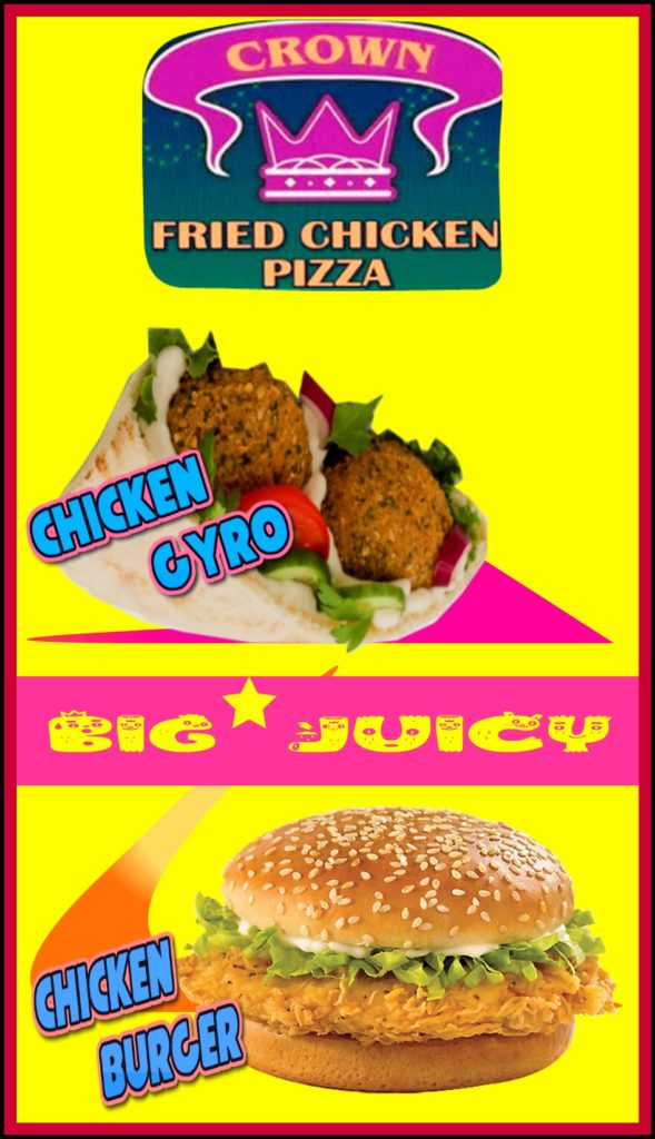 crown fried  menu