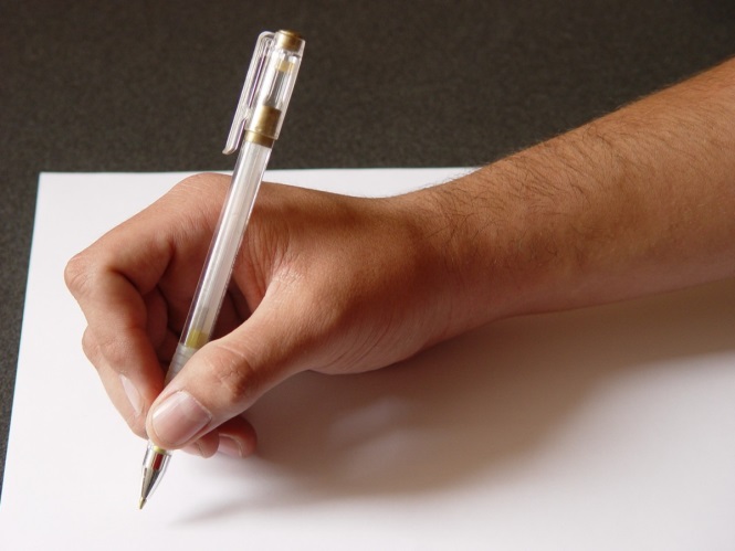 writing on piece of paper
