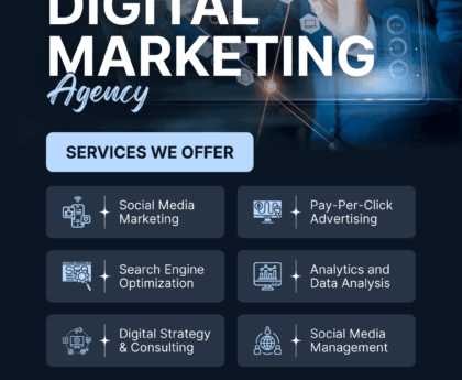 Team of marketing professionals analyzing data and strategizing campaigns at a London digital marketing agency to enhance brand visibility and online performance.