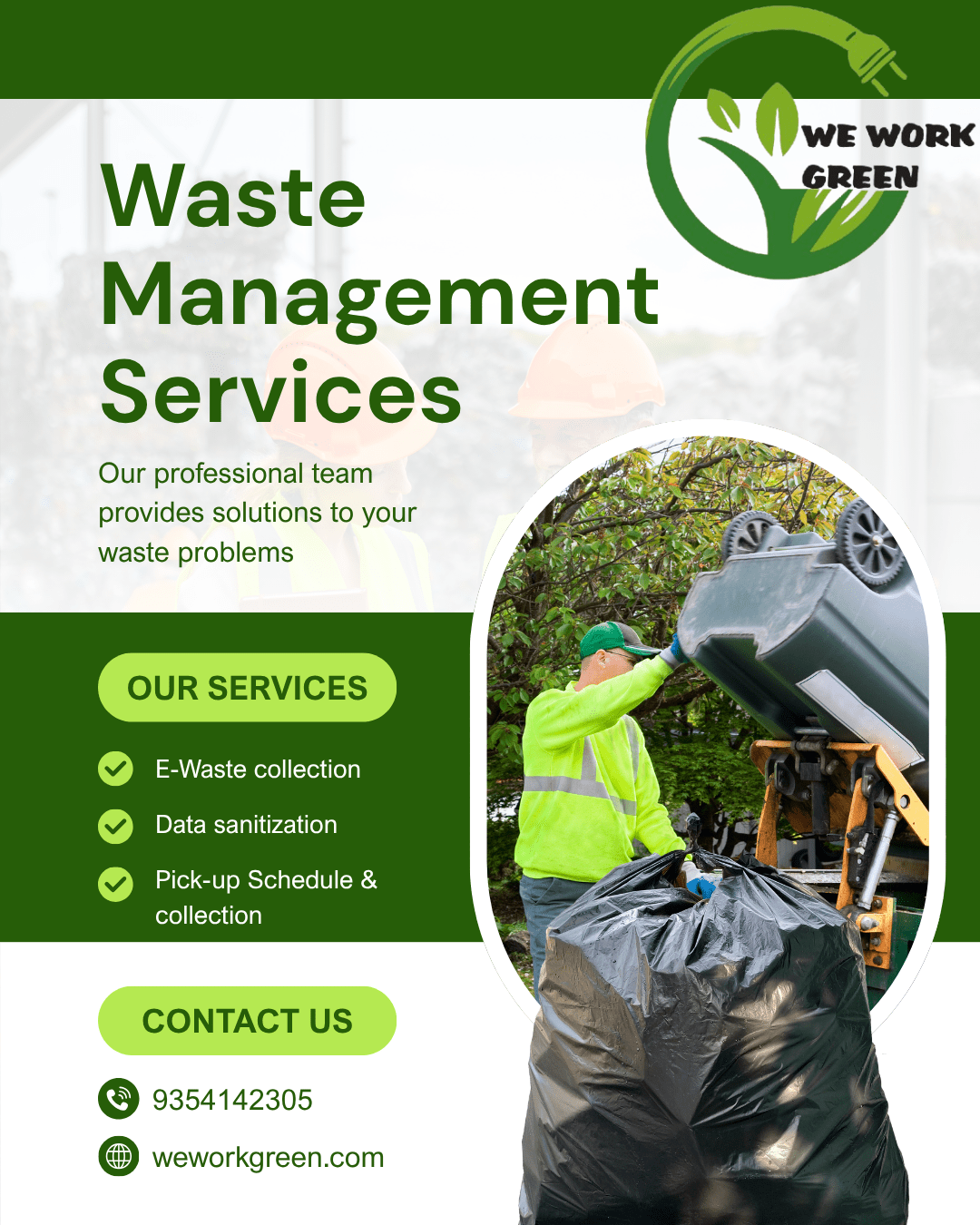 Team collecting electronic waste for recycling from office location in Bangalore