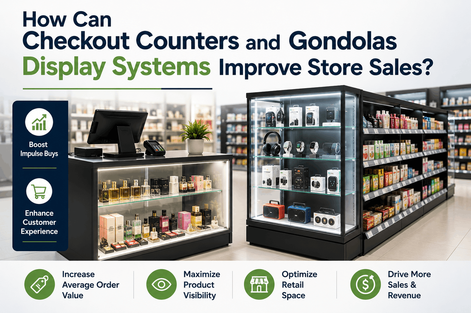 How Can Checkout Counters and Gondolas Display Systems Improve Store Sales