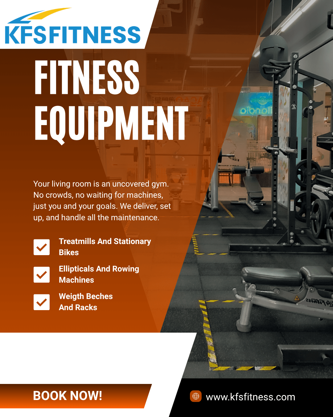KFS Fitness commercial gym equipment installation showcasing premium strength and cardio machines by a trusted gym equipment supplier India for professional commercial gym setup India projects.