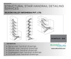 Structural Stair Handrail Detailing Services - Alabama, USA