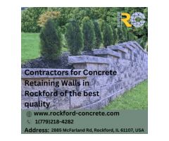 Contractors Concrete Retaining Walls in Rockford of the best quality