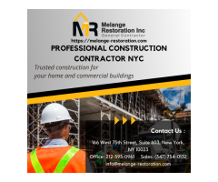 Licensed General Contractor Company NYC | Melange Restoration Inc