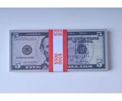 High-Quality Prop Money 5 Dollar  Bills for Film and Entertainment