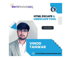 Free online HTML escape and unescape Tool - Rank Notebook
