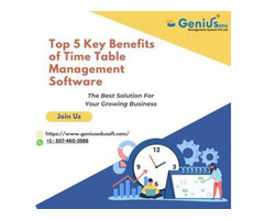 Top 5 Key benefits of Time Table Management System