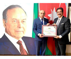 Sandeep Marwah Appreciated by Ambassador of Azerbaijan for Five Years