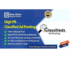 High PR Classified Ads Posting Services - Online Vision Digital Store