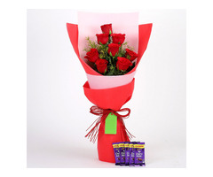 Buy/Send Flower Bouquet with Chocolate at best Price