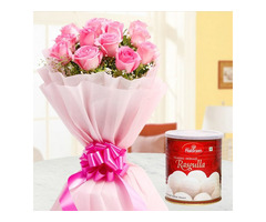 Send Flowers with Sweets on Christmas across India - OyeGifts