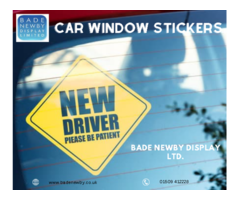 Shop High Quality Car Window Stickers At Bade Newby Display Ltd.