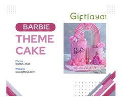 Bag Cheapest Offers On Barbie Theme Birthday Cake With Giftlaya