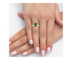 Purchase Emerald Cut Natural Emerald Wedding Rings (1.50 Carats)