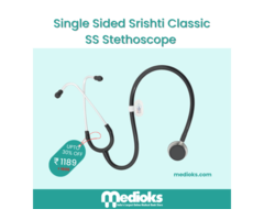 Single Sided Srishti Classic SS Stethoscope Machined | Medioks