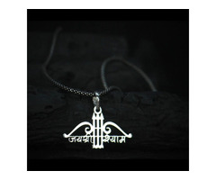 Buy Silver khatu shyam pendant with chian | Jewllery Design