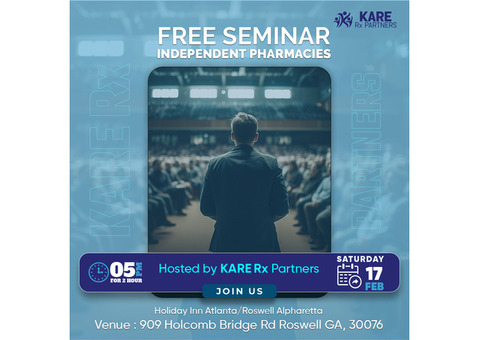 Free Seminar for Independent Pharmacies by KARE Rx Partners.