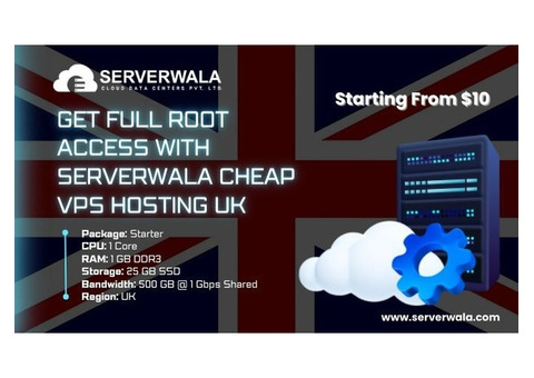 Get Full Root Access with Serverwala Cheap VPS Hosting UK