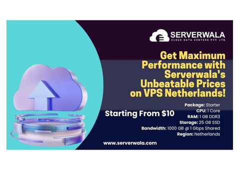 Get Performance with Serverwala's Prices on VPS Netherlands!