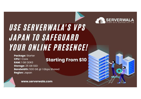 Use Serverwala's VPS Japan to Safeguard Your Online Presence!