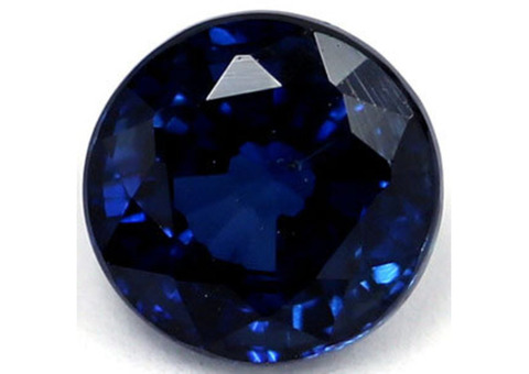 Find Round Sapphire Blue Gemstones (0.77 Carats)