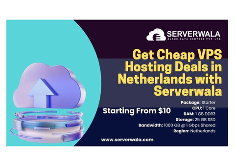 Get Cheap VPS Hosting Deals in Netherlands with Serverwala