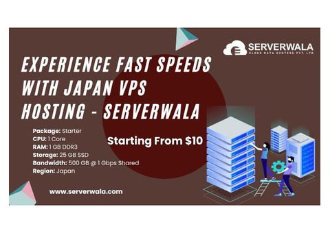 Experience Fast Speeds with Japan VPS Hosting - Serverwala
