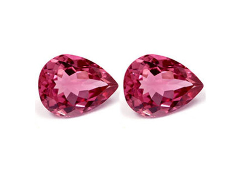 Traditional Matching Pair Pink Tourmaline Stud Earrings 7.00 carats