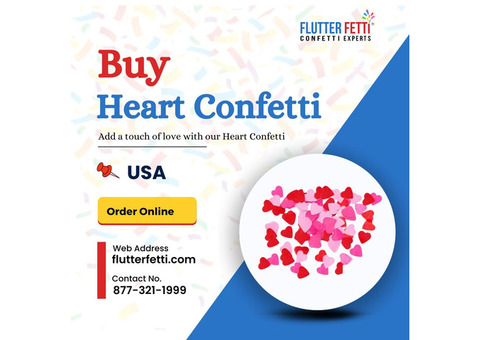 Ready to sprinkle some love? Shop our Heart Confetti now!