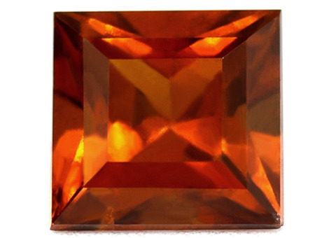 Glorious 3.22 carats Hessonite Garnet Square Gemstone