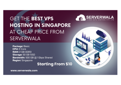 Get the Best VPS Hosting in Singapore At Cheap Price From Serverwala
