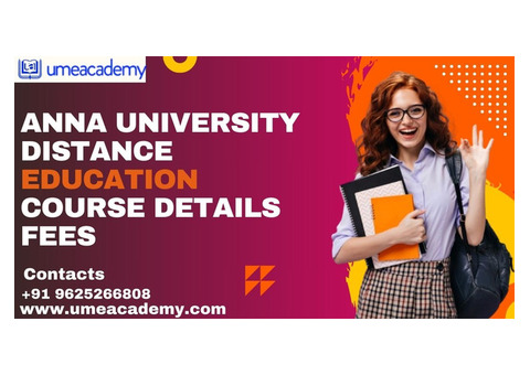 Anna University Distance Education Course Details Fees