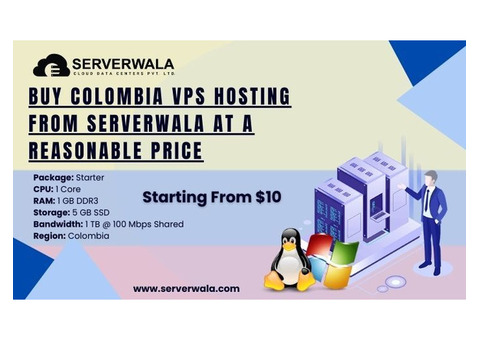 Buy Colombia VPS Hosting from Serverwala at a Reasonable Price