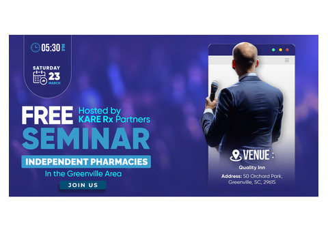 Free Seminar by KARE Rx Partners on March 23 -Greenville, SC.