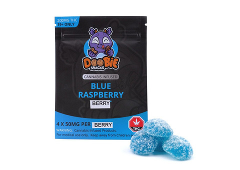 Doobie Snacks – 200mg THC Gummies – Blue Raspberry Berry