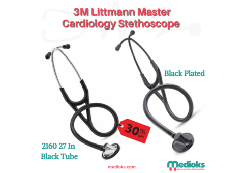 3M Littmann Stethoscope Black Plated and 2160 27 In Black | Medioks