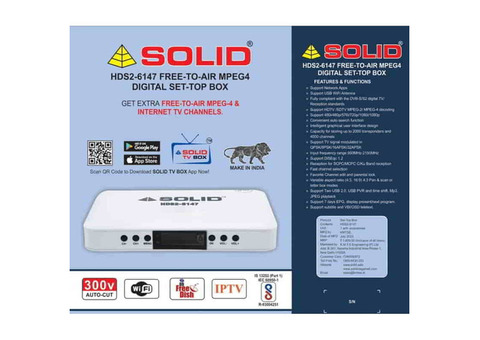 SOLID HDS2-6147 DVB-S2/MPEG-4 FullHD FTA Set-Top Box