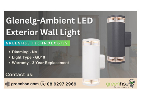 Glenelg-Ambient LED Exterior Wall Light in Perth