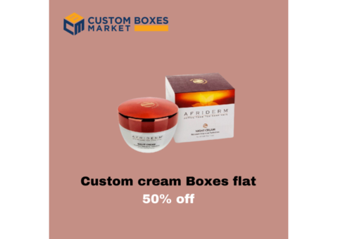 custom cream boxes flat 50% off