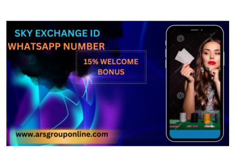 Get Sky exchange ID Whatsapp Number With  15% Welcome Bonus