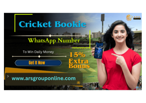 Cricket Bookie Whatsapp Number Provider with 15% Welcome Bonus