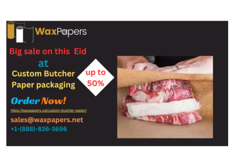 Big Sale on this Eid at Custom Butcher Paper packaging