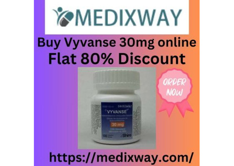 Buy Vyvanse 30 mg Online  Flat 80% Dicsount