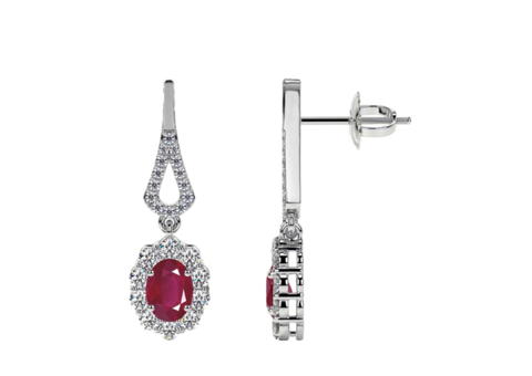 Purchase Ruby Dangling Earrings (2.10cttw.)