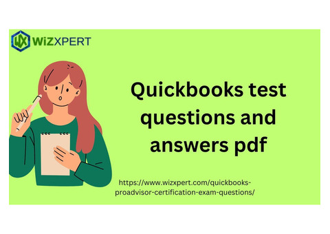 quickbooks test questions and answers pdf