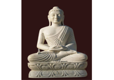 Buddha Ji Marble Murti: Serenity Embodied in Stone