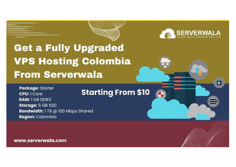 Get a Fully Upgraded VPS Hosting Colombia From Serverwala
