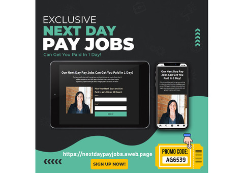 Fast Cash : Get Paid in 24 Hours with Our Next Day Pay Jobs!