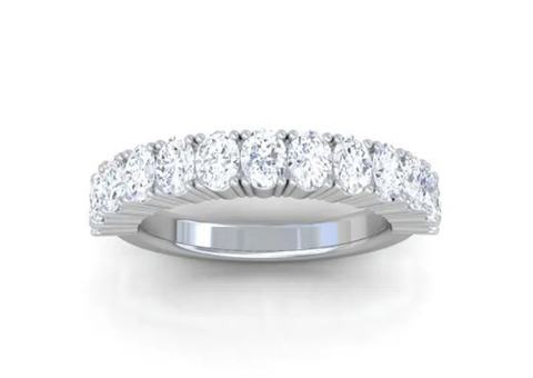 Beautiful Diamond Oval Four Prong Wedding Ring
